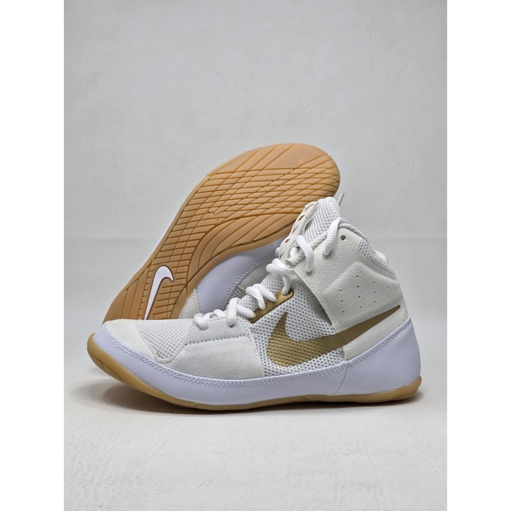 Nike Fury Wrestling Shoes MMA Boxing White Gold Gum AO2416-170 Mens Size 6 New
